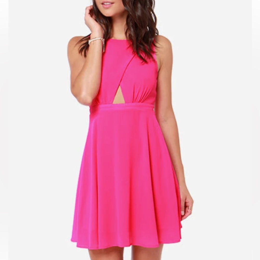 Pink cutout dress